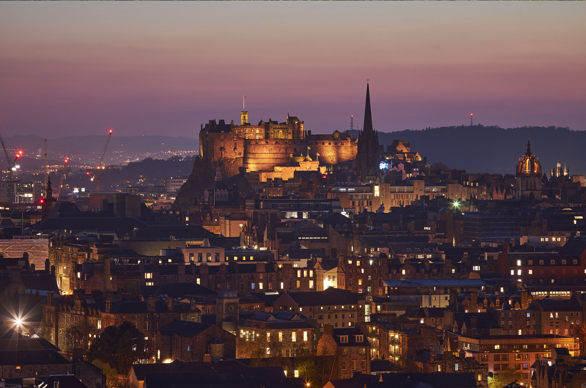 Castle from the Crags at Edinburgh, South East, Scotland — a photography location from The Photos book series