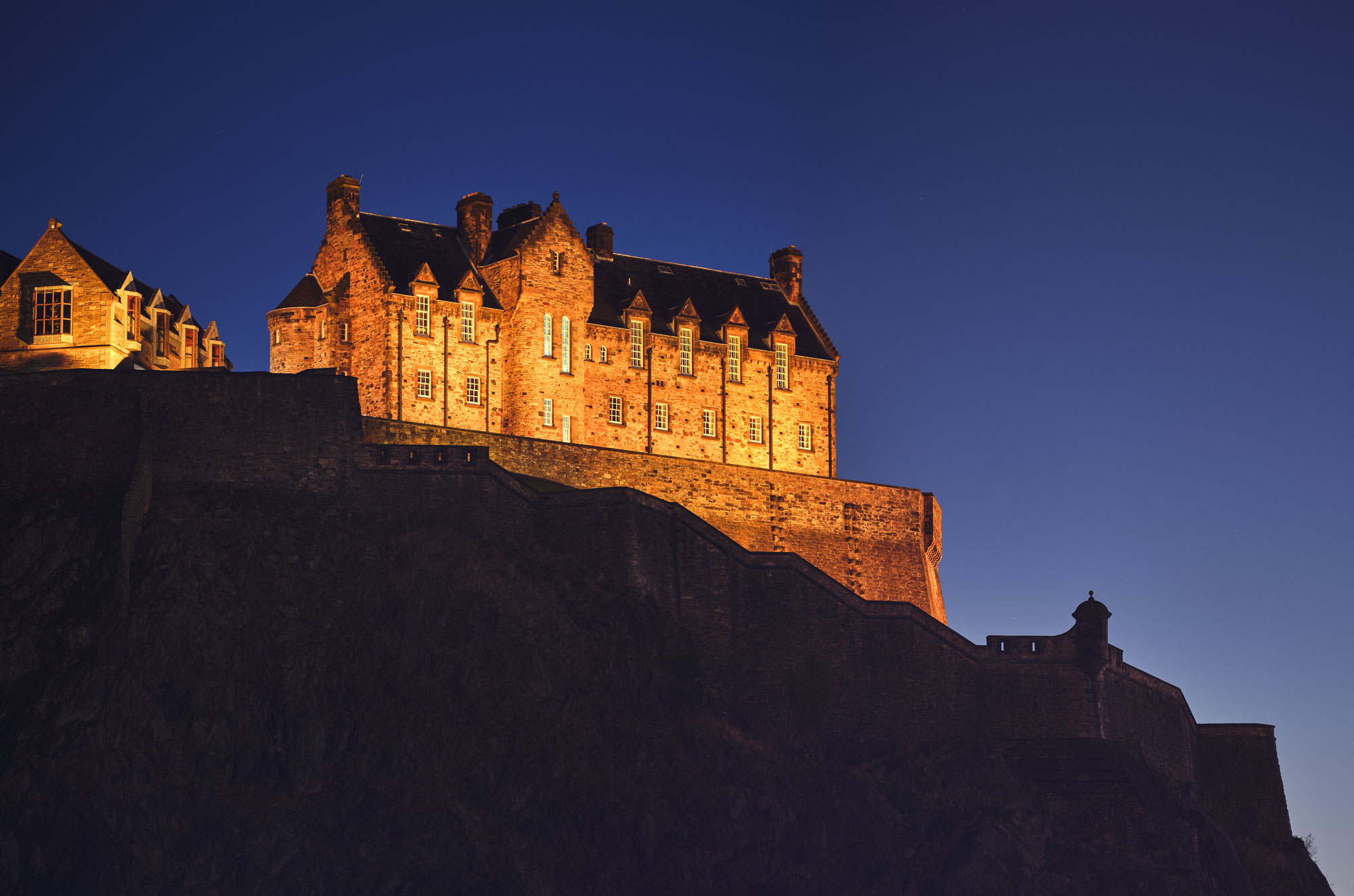 Edinburgh Castle Blue Hour at Edinburgh, South East, Scotland — a photography location from The Photos book series