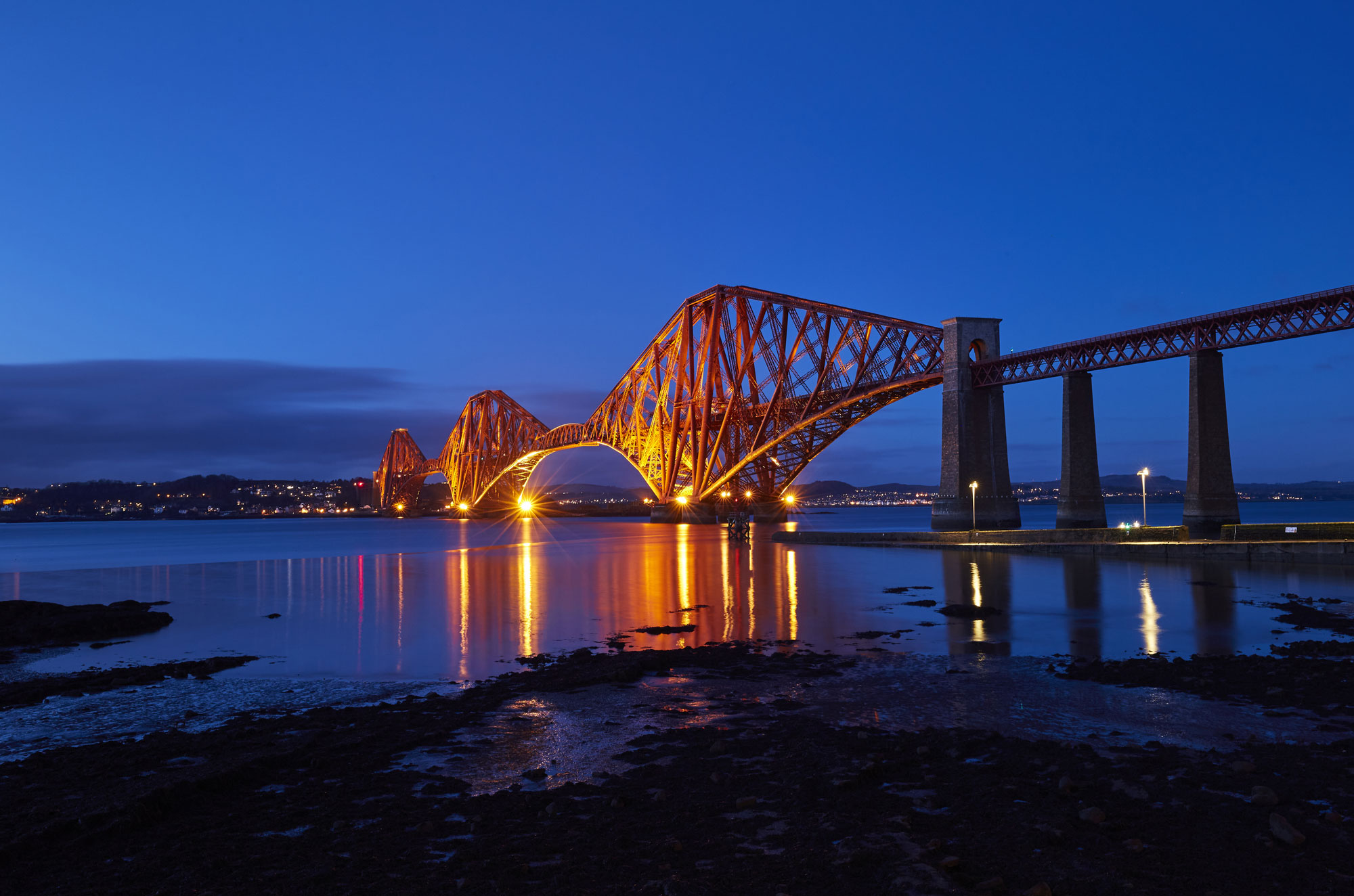 Forth Bridges Blue Hour at Edinburgh, South East, Scotland — a photography location from The Photos book series