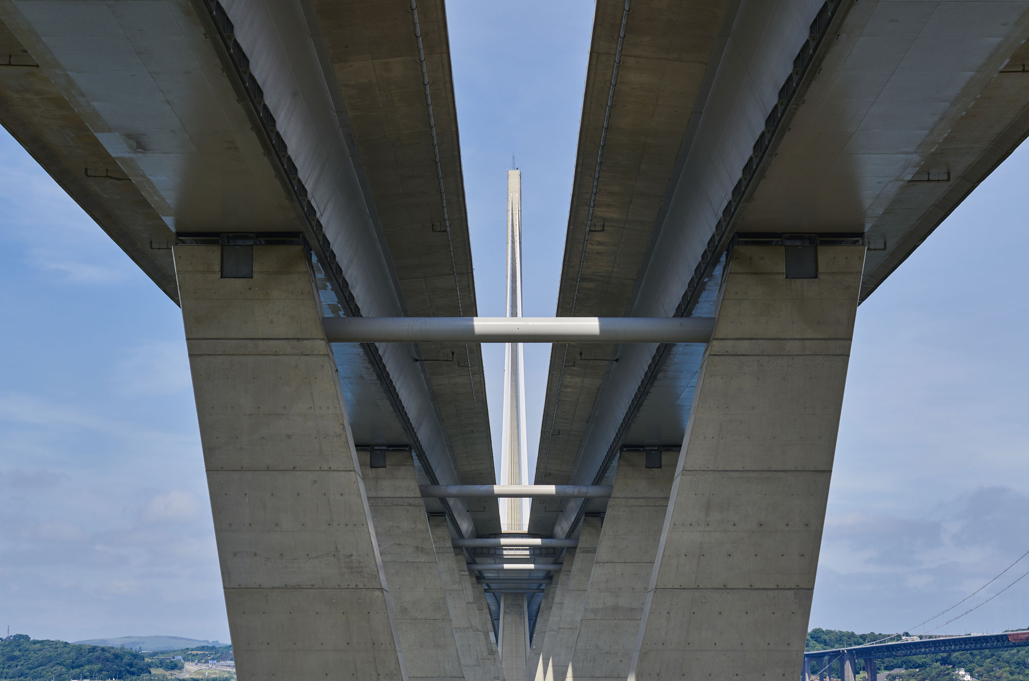 Under Queensferry Crossing at Edinburgh, South East, Scotland — a photography location from The Photos book series