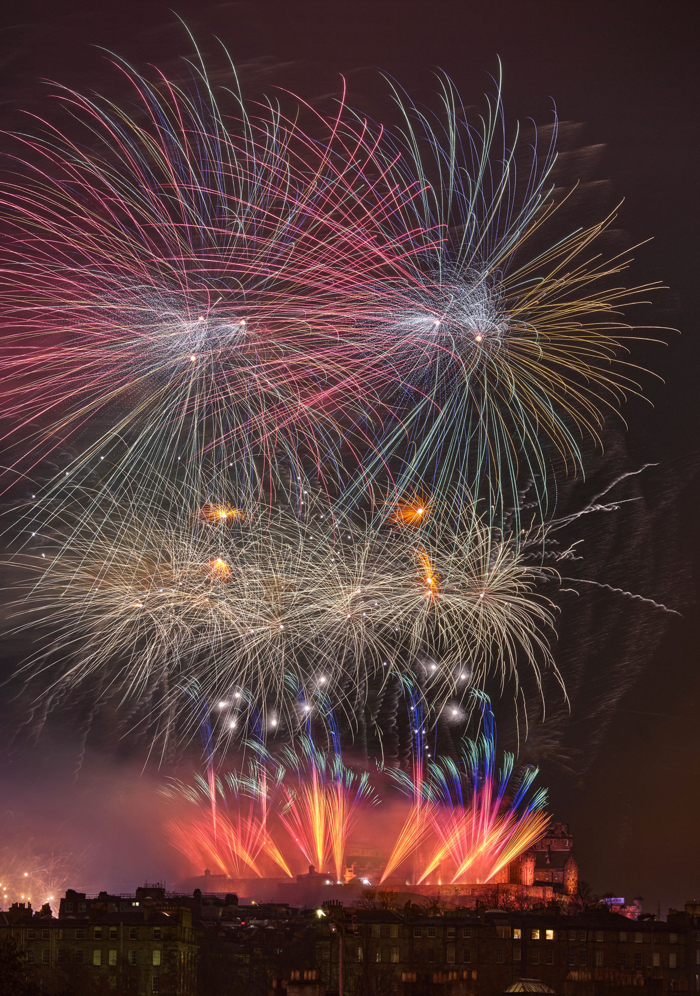 NYE Fireworks at Edinburgh, South East, Scotland — a photography location from The Photos book series